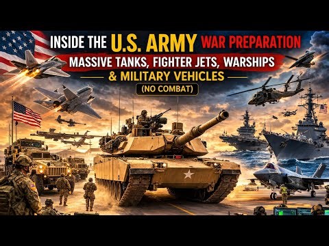 Inside the U.S. Army War Preparation: Massive Tanks, Fighter Jets, Warships & Military Vehicles