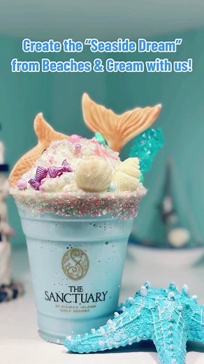 Summer by the sea never tasted so good! Experience the flavor of fun in every sip of our Magic Milkshake from Beaches & Cream at The Sanctuary! 🌼🍦🐚🍹