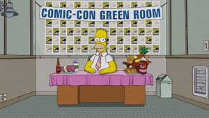 ICYMI- Homer greeted fans from the Comic-Con green room over the weekend. Watch! | The Simpsons