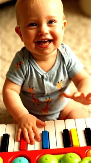 “Cutest Baby Discovers a Musical Toy and Can’t Stop Smiling! 🎵😂👶 #CutestBaby #BabyJoy #MusicFun #