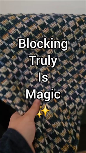 Blocking magic ✨️#knittingvlog #knitting #blocking #howtoblock #crocheting #crochetvlog #crochet