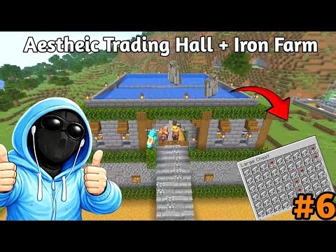 Aesthetic Trading Hall + Iron Farm | Work in Java and Bedrock/Pocket Edition ‪@Eye4steel‬ #minecraft