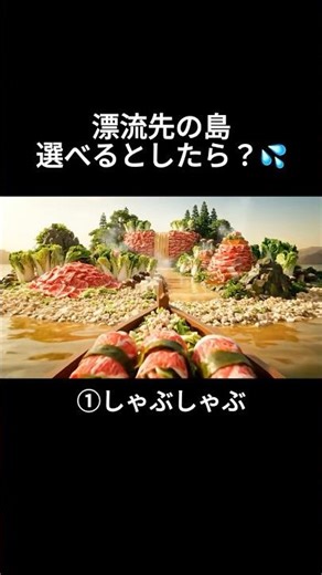 【ASMR】もし漂流するならどの島？食べられる幻想島ASMR #ASMR #Shorts♯ai