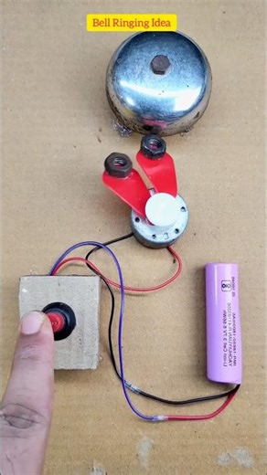 Bell Ringing Idea💡#shorts #bome #diy #craftideas #scienceproject #innovation