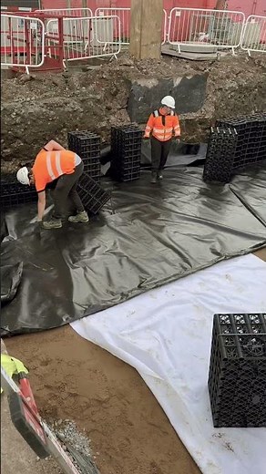 Attenuation Tank #installation #constructionshorts #groundworks #stormwater #drainageinstallation