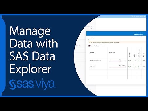 Manage Data with SAS Data Explorer | SAS Viya Quick Start Tutorial