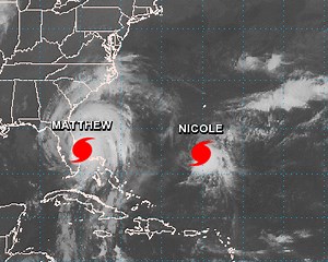What happens when two hurricanes collide?