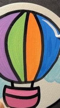 Today's hot air balloon acrylic painting process