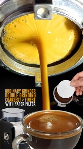 Bottomless Espresso Extraction (TEST) #74 - (ordinary) NON ESPRESSO GRINDER vs GAGGIA Viva Style