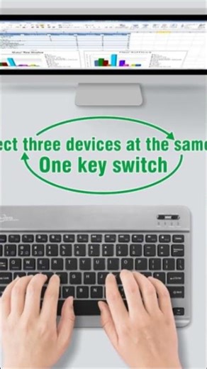 Packet Keyboard and Mouse, Goojodoq 2nd gen Pro 10 Inch 3 in 1 Wireless Bluetooth Keyboard Mouse Set