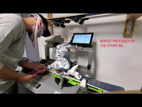 Ski binding calibration and release function test with Wintersteiger Safetronic.