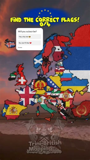 Find the correct flags in Europe! 🇪🇺👀 #mapping #geography #history #europe