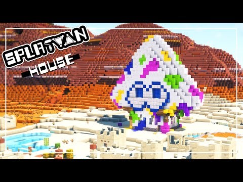 【MINECRAFT】SPLATOON HOUSE マイクラ世界を塗り替えなイカ！？自由に塗れるスプラトゥーンハウス【Building建築】#splatoon #minecraft