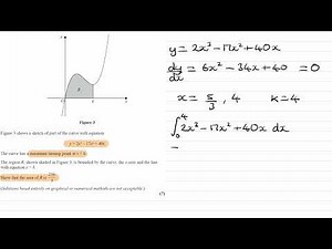 Integration Exam Questions - A Level Maths - Edexcel Pure Year 1 - Q8 (level 2)