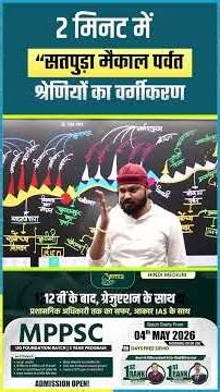 Classification of Satpura Mekal mountain ranges | Satpura & Mekal Range Classification in 2 Minutes