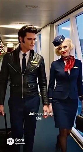 Love Me Tender Meets Roman Holiday #elvis #audreyhepburn #marilynmonroe #flightattendant #sora