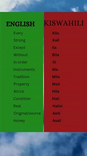 Learn Basic Kiswahili and English Every Day | Swahili Tiktok Language Lessons