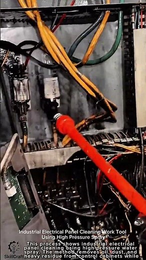 Industrial Electrical Panel Cleaning Work Tool Using High Pressure Spray #worktool