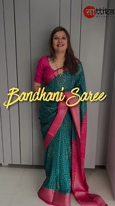 1.8K views · 169 reactions | Wrapped in tradition, sprinkled with color. Our Bandhani saree is where heritage meets elegance. [ sattika , explore , surat , bandhani , saree , wedding , traditional , viral , trending ] #clothingstore #sattikaclothing #function #rajasthan #Sattika #gujarat #mumbai #newcollection #HarGharSattika #womenfashion #india #KhushiKapoor #adventuretravel #besttattoos #asmrcooking | Sattika _ clothing | Facebook