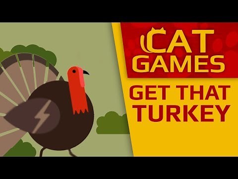 CAT GAMES - 🦃 Get That Turkey! (Thanksgiving day for Cats) 1 Hour 4K