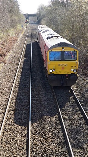 Class 66 Number 66719 Named Michael Portillo & Class 69 Number 69013 ITs Ok To Talk Livery