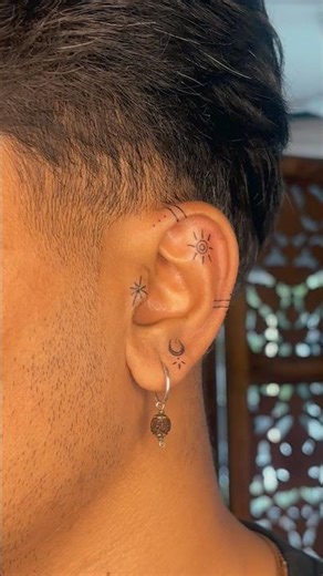 7/30 : Small ear tattoos for the day! #tattoo #tattooartist #ahmedabad #india #dailyvlog #minivlog