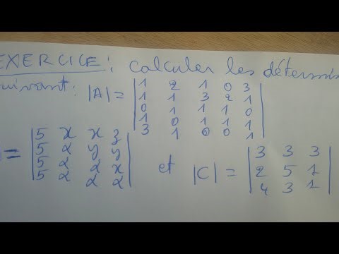 Exercice Corrigé sur le calcul des déterminants des matrices
