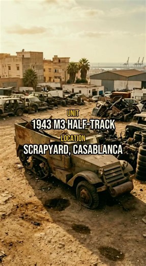 The African Exile: A 1943 M3 Half-track Abandoned in Casablanca 🇲🇦 #shorts