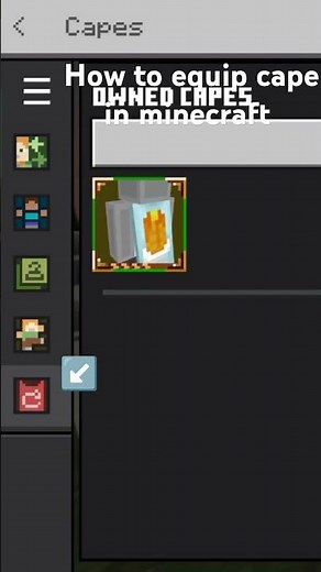how to equip capes in minecraft
