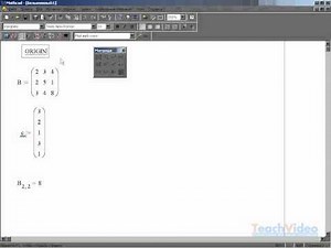 Accessing Elements in MathCAD 14 (19/34)