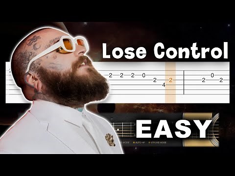 Teddy Swims - Lose Control - EASY Guitar tutorial (TABS)