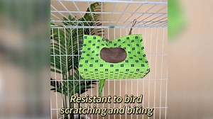 Bird Hut Parrot Bed Hanging Hammock Tent, Summer Breathable Bird Nest Snuggle Hut for Budgerigar, Parakeet, Conure, Cockatiel, Mynah, Love Birds, Finches (Yellow, M)