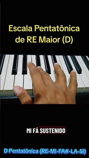 Escala Pentatônica de Ré Maior (D) #piano #pianotutorial