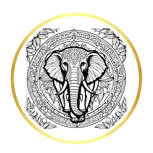 Printable Elephant Coloring Mandala Sheet - Etsy