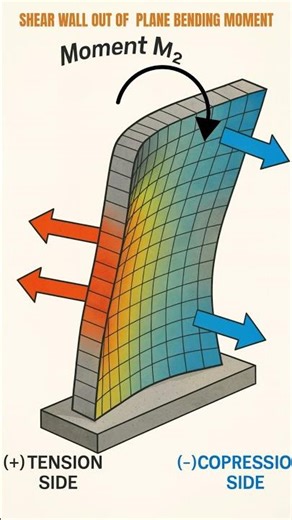 Finite Element Analysis Shear wall Bending Momemt Etabs and Sap2000 #civilengineering #architecture