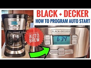 Black Decker 12 Cup Programmable Coffee Maker How Program & Set Auto Brew Time