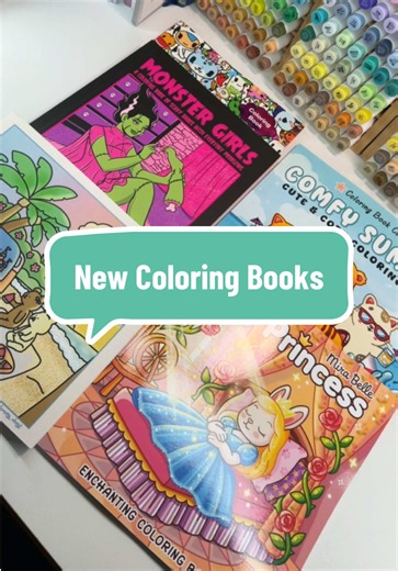 Things that make me happy: NEW COLORING BOOKS!! These are so cute I can’t wait to color in them!!😍🤗🩷🖍️📚 @Meg🎨 Honey Days Vol. 1 @mirabelle.coloring Cozy Princess @Coloring Book Cafe Comfy Summer @Tragic Girls Monster Girls @tokidokibrand Coloring Book #coloringbook #color #coloring #colouring #adultcoloringbook