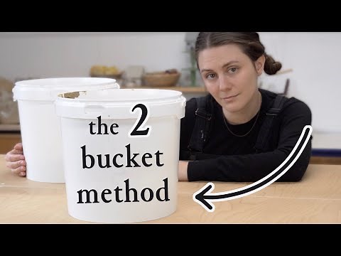 The simplest way to filter your dirty clay water! // pottery studio at home tips