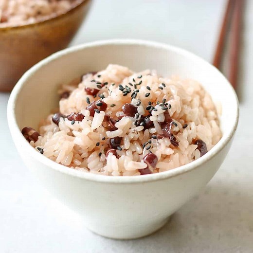 Sekihan Recipe (Japanese Adzuki Bean Rice) - Chef JA Cooks