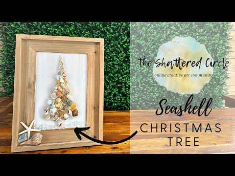 DIY Seashell Christmas Tree (Beginner Glass & Resin Art Tutorial)