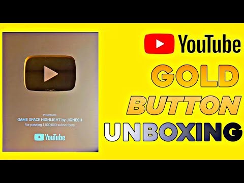 Golden Play Button Unboxing 🙂