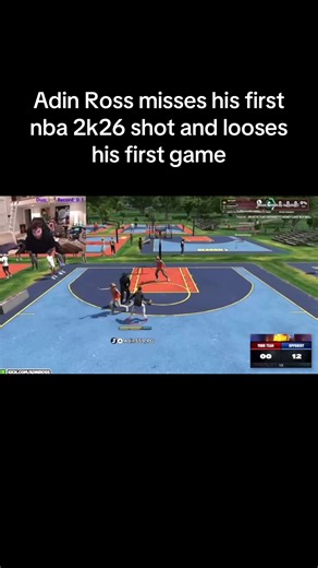 Adin Ross misses his first nba 2k26 shot and looses his first game#adinross #2k26 #nba2k26 #fyp