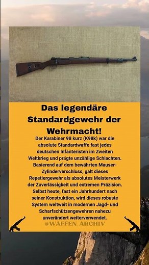 Karabiner 98k: Das zuverlässige Standardgewehr der Wehrmacht 🔫🇩🇪