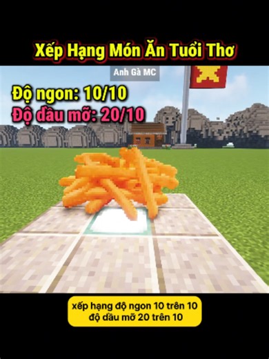 Xếp Hạng Những Món Ăn Tuổi Thơ ??! 🤣 - Tập 1337 #shorts #minecraft | anh gà mc
