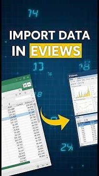 Import Data in EViews #eviews #dataanalysis #education #trading #timeseriesanalysis #stockmarket