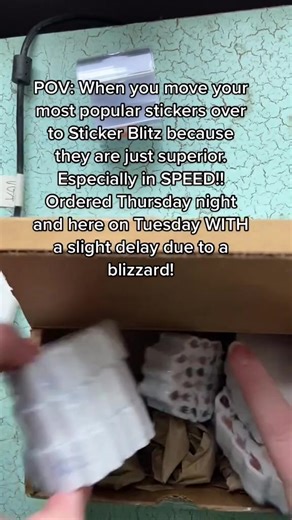 Even during a snow storm, Sticker Blitz custom stickers are FAST! | Sticker Blitz
