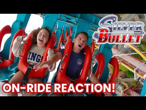 Riding the Iconic Silver Bullet at Knott's Berry Farm! Awesome Inverted Coaster POV