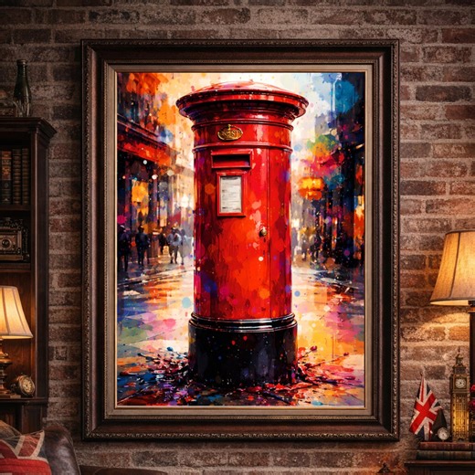 London Red Phone Box Art Print | British UK Decor (instant Download) - Etsy UK