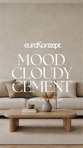 Eurokonzept on Instagram: "The Mood Cloudy Cement laminate offers a subtle, textured finish that balances raw industrial vibes with a soft, brushed feel. Perfect for those who want the concrete look without the coldness. 📷️ Credit: ⁠ LAMITAK ⁠ ⁠For your inquiries or to request samples or catalogues, do send us a message.⁠ ⁠ Eurokonzept has been serving our nation's interior designers, design lovers, architects, builders, developers and homeowners since 1996 with high quality surfaces and great