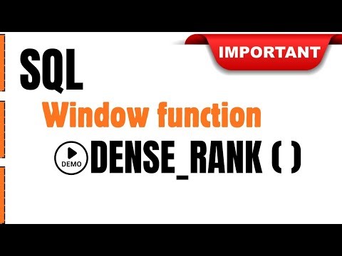 SQL Important concept:Dense_rank() with practical